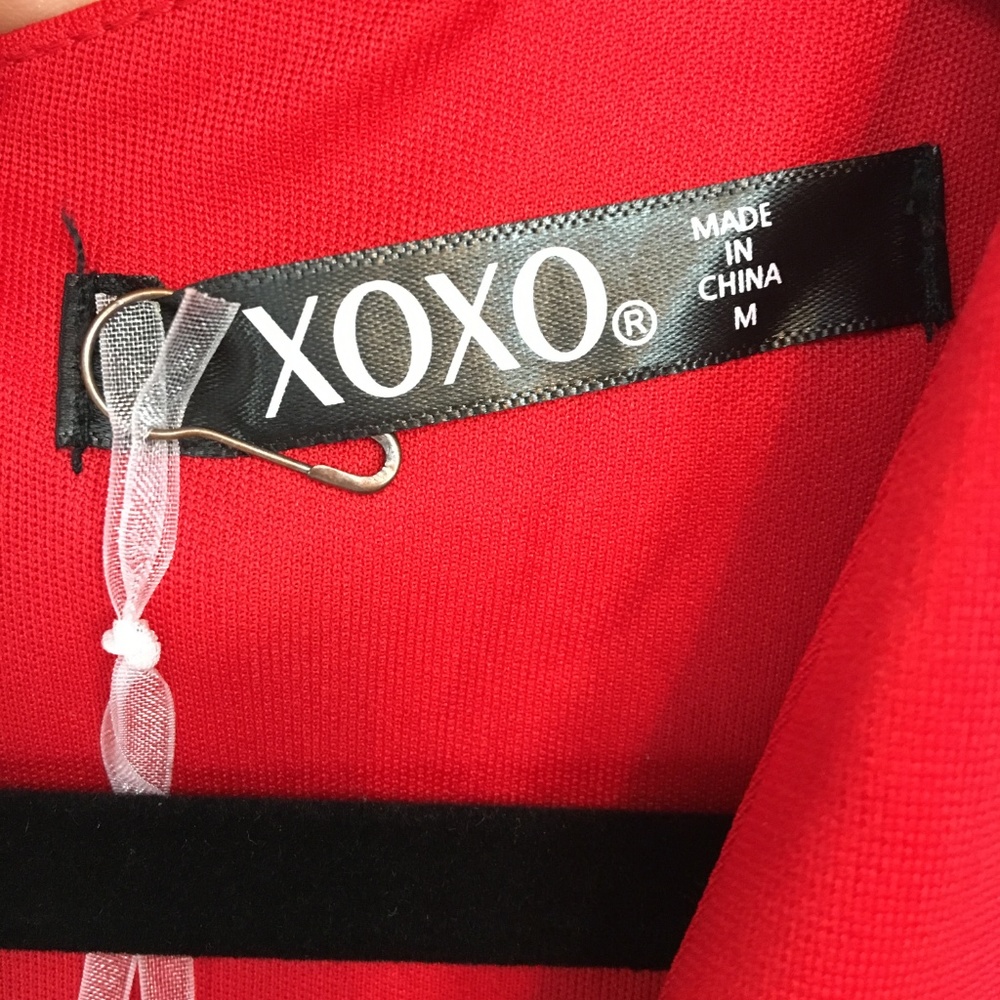 Xoxo Red V Neck Sleeveless Jumpsuit - Picture 5 of 8